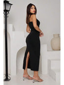 Vestido Longo Feminino Colete Ajuste Corpo Elegante Bellizzi 