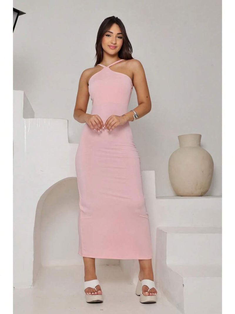 Vestido Longo Feminino Colete Ajuste Corpo Elegante Bellizzi 