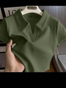 Camisa Polo Feminina de Algodão Ribana Premium Casual