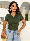 Camisa Polo Feminina de Algodão Ribana Premium Casual