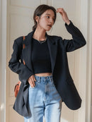 Blazer Feminino Alfaiataria com Forro e Ombreiras - Bellizzi Bellizzi 