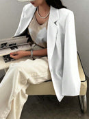 Blazer Feminino Alfaiataria com Forro e Ombreiras - Bellizzi Bellizzi 