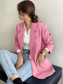 Blazer Feminino Alfaiataria com Forro e Ombreiras - Bellizzi Bellizzi 