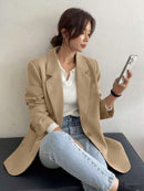 Blazer Feminino Alfaiataria com Forro e Ombreiras - Bellizzi Bellizzi 