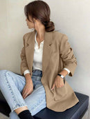 Blazer Feminino Alfaiataria com Forro e Ombreiras - Bellizzi Bellizzi 