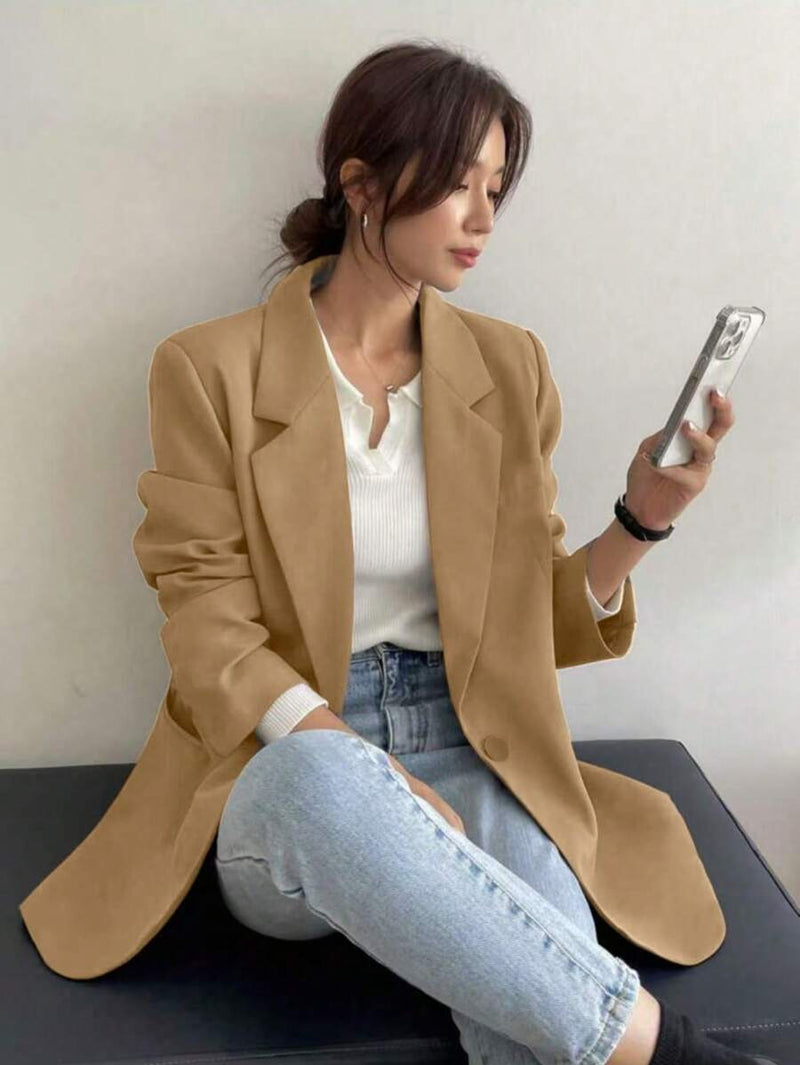 Blazer Feminino Alfaiataria com Forro e Ombreiras - Bellizzi Bellizzi 