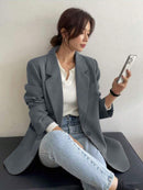 Blazer Feminino Alfaiataria com Forro e Ombreiras - Bellizzi Bellizzi 