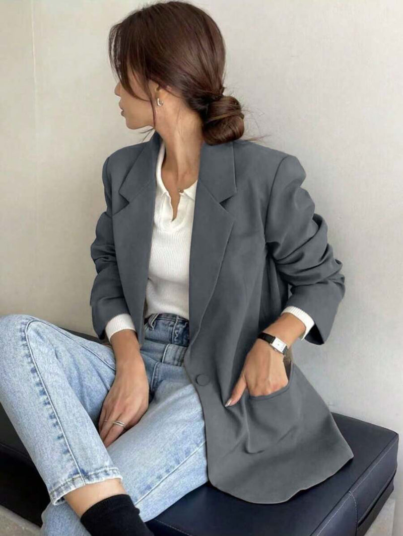 Blazer Feminino Alfaiataria com Forro e Ombreiras - Bellizzi Bellizzi 