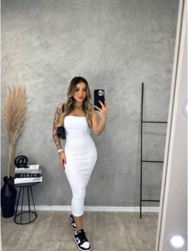 Vestido Midi Feminino Tomara que Caia Premium Bellizzi 