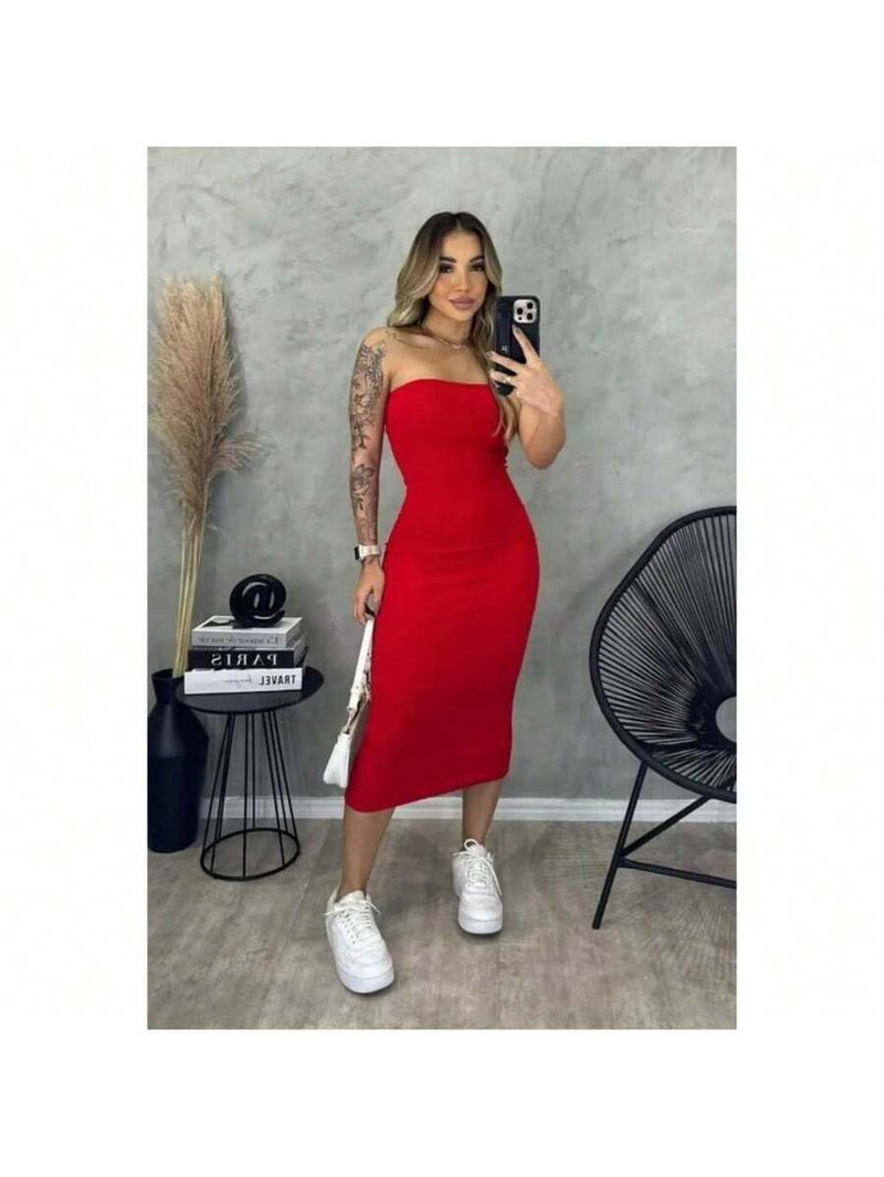 Vestido Midi Feminino Tomara que Caia Premium Bellizzi 