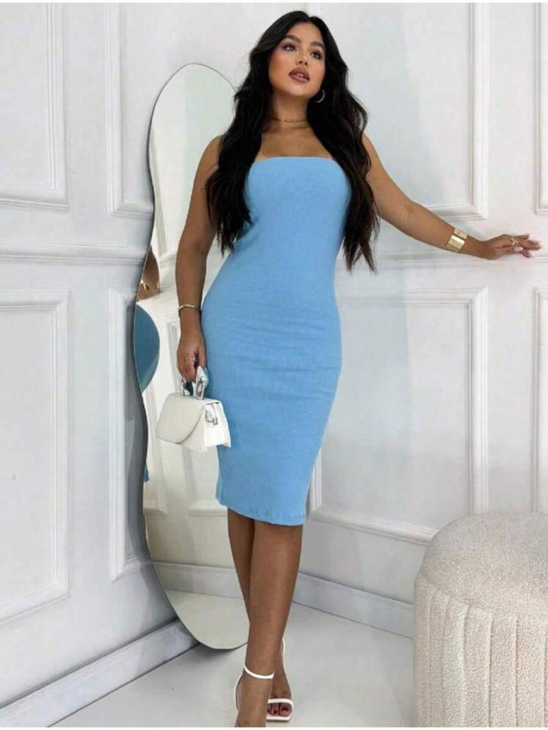 Vestido Midi Feminino Tomara que Caia Premium Bellizzi 