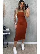 Vestido Midi Feminino Tomara que Caia Premium Bellizzi 