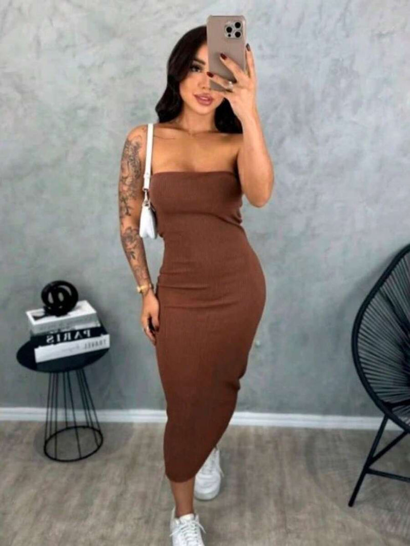 Vestido Midi Feminino Tomara que Caia Premium Bellizzi 