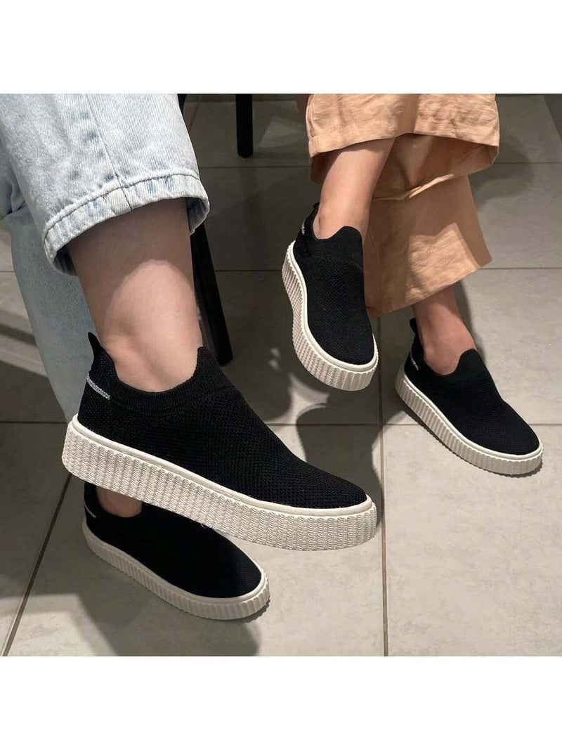 Tênis Meia Feminino Slip On Casual Nylon Soft Ultra Leve