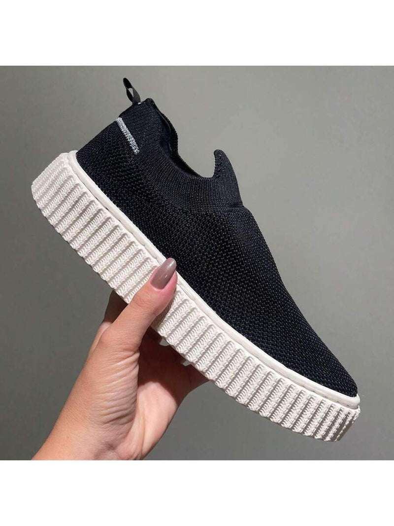 Tênis Meia Feminino Slip On Casual Nylon Soft Ultra Leve