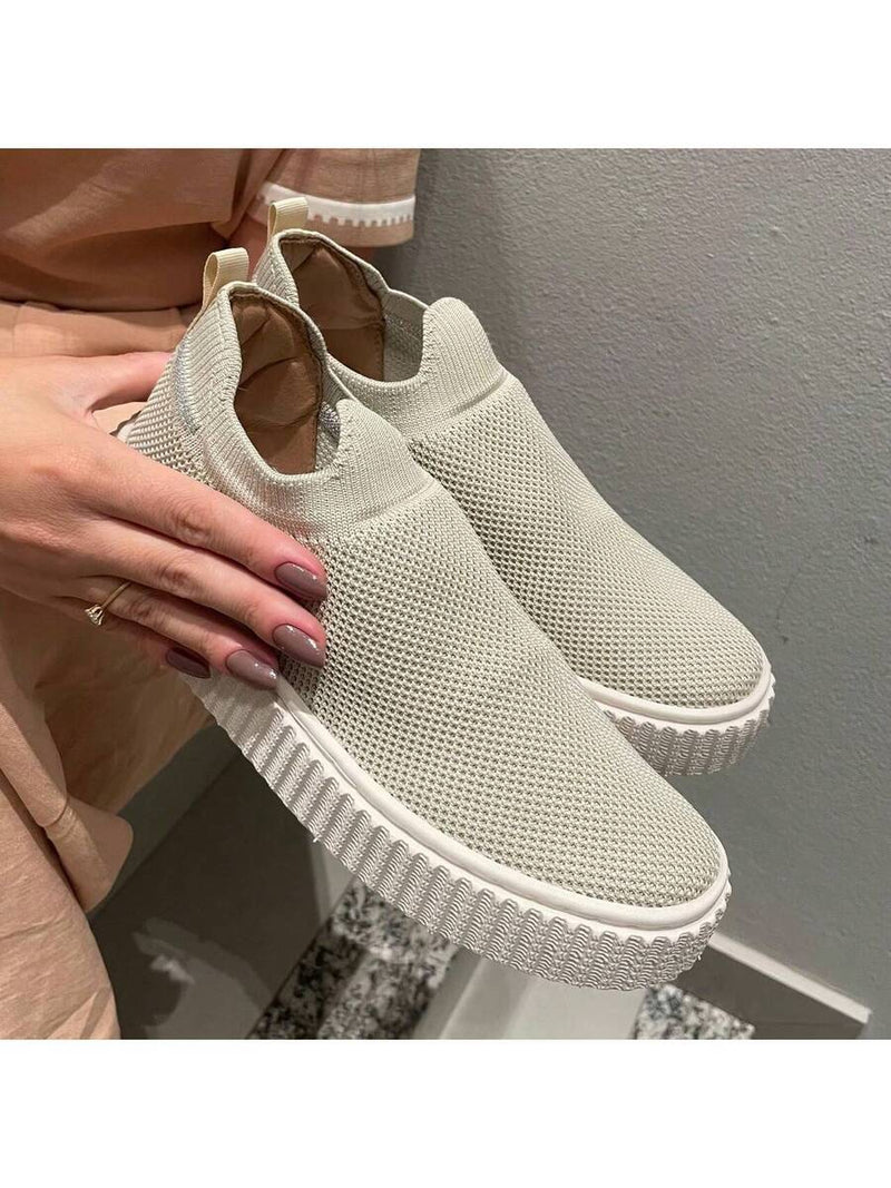 Tênis Meia Feminino Slip On Casual Nylon Soft Ultra Leve