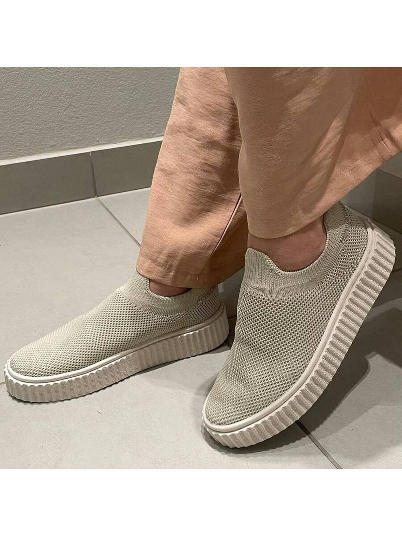 Tênis Meia Feminino Slip On Casual Nylon Soft Ultra Leve