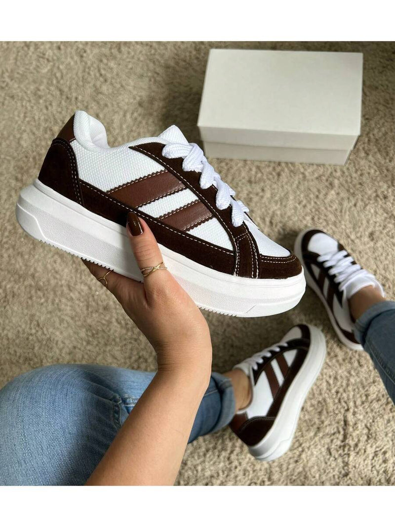 Tênis Feminino Camurça Plataforma Casual Conforto Inverno Bellizzi 