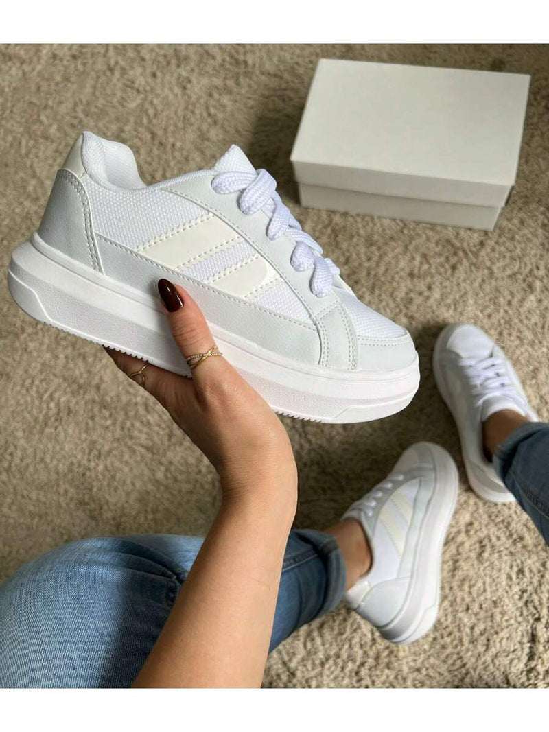 Tênis Feminino Camurça Plataforma Casual Conforto Inverno Bellizzi 