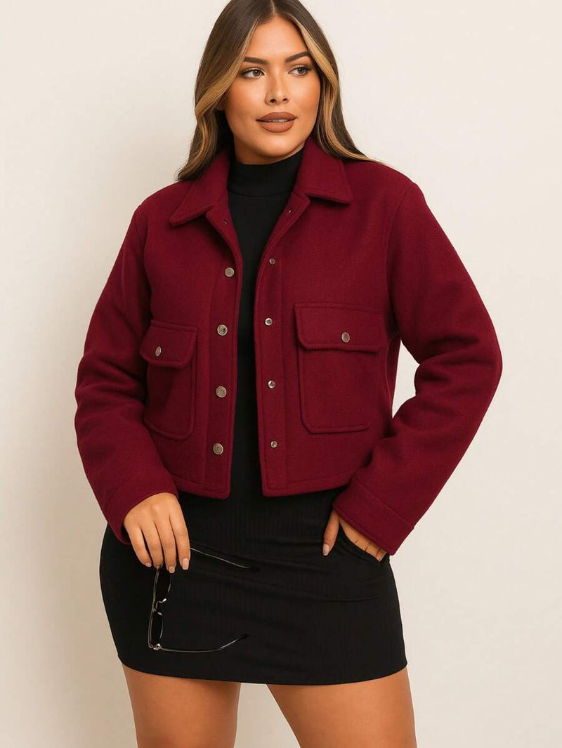 Casaco Feminino Curto Soft Elegante Estilo Casual Bellizzi 