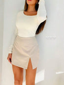 saia fenda dentro com short fk moda Bellizzi 