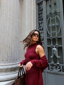 Vestido Feminino Canelado Sem Manga Modal Premium Casual Bellizzi 