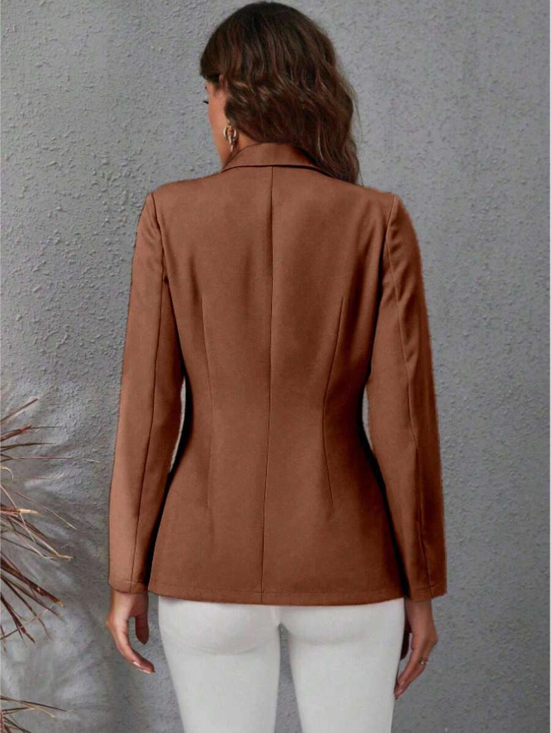 Blazer Feminino Alfaiataria Elegante Casual Social com Botão