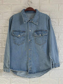 Jaqueta Jeans Feminina de Algodão Ombro Caído Casual Bellizzi 