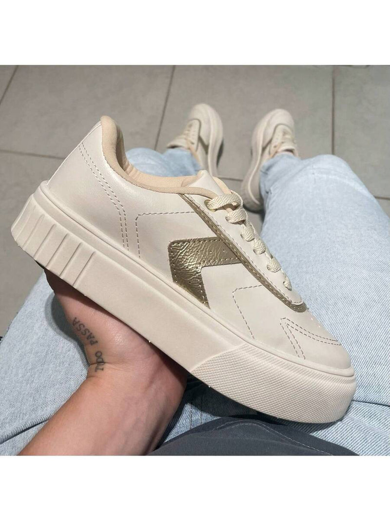Tênis Feminino Casual Retrô Clássico Napa Confortável