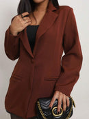 Blazer Feminino Alongado de Alfaiataria com Botão Social Bellizzi 