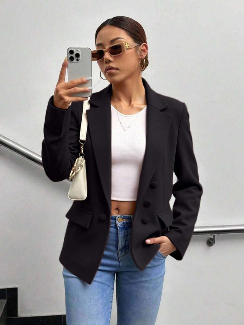 Blazer Feminino Alfaiataria com 6 Botões Elegante - Bellizzi Bellizzi 