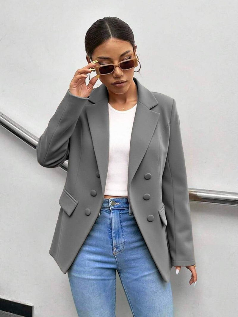 Blazer Feminino Alfaiataria com 6 Botões Elegante - Bellizzi Bellizzi 