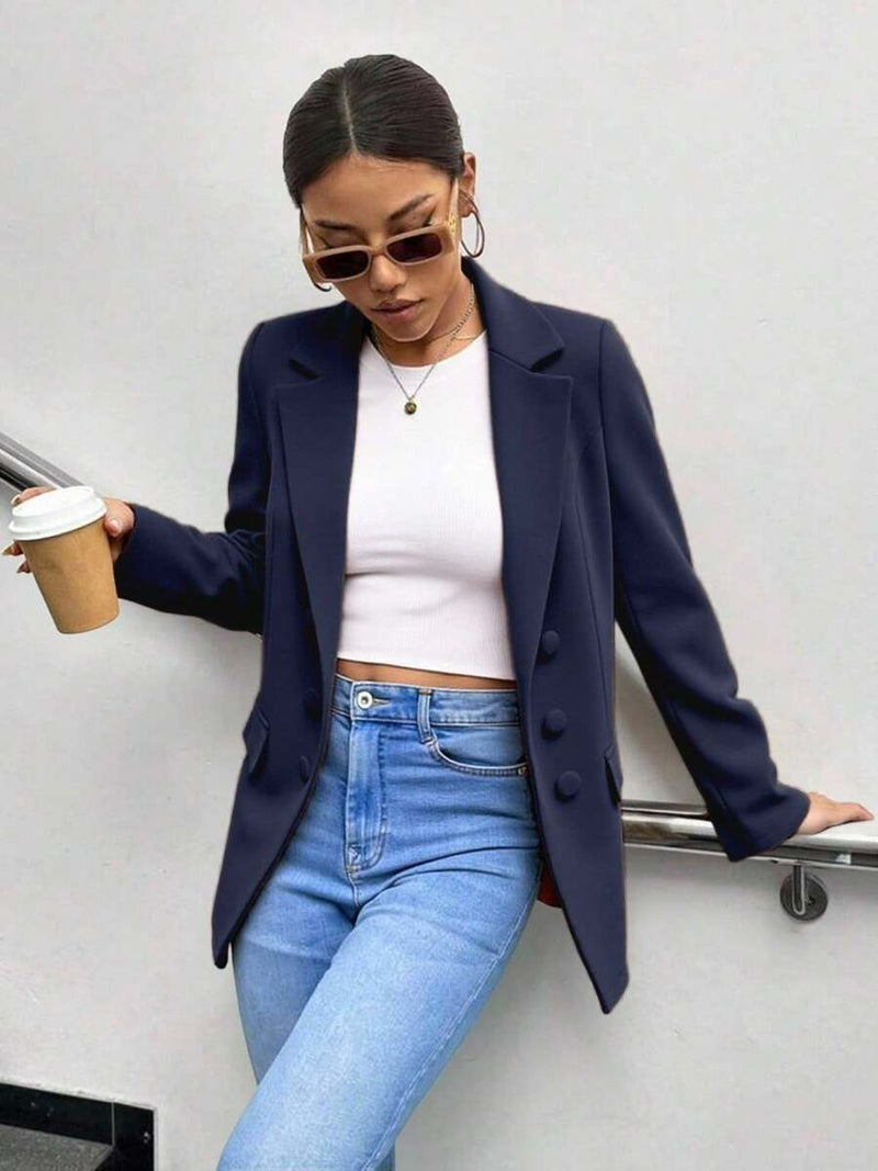 Blazer Feminino Alfaiataria com 6 Botões Elegante - Bellizzi Bellizzi 