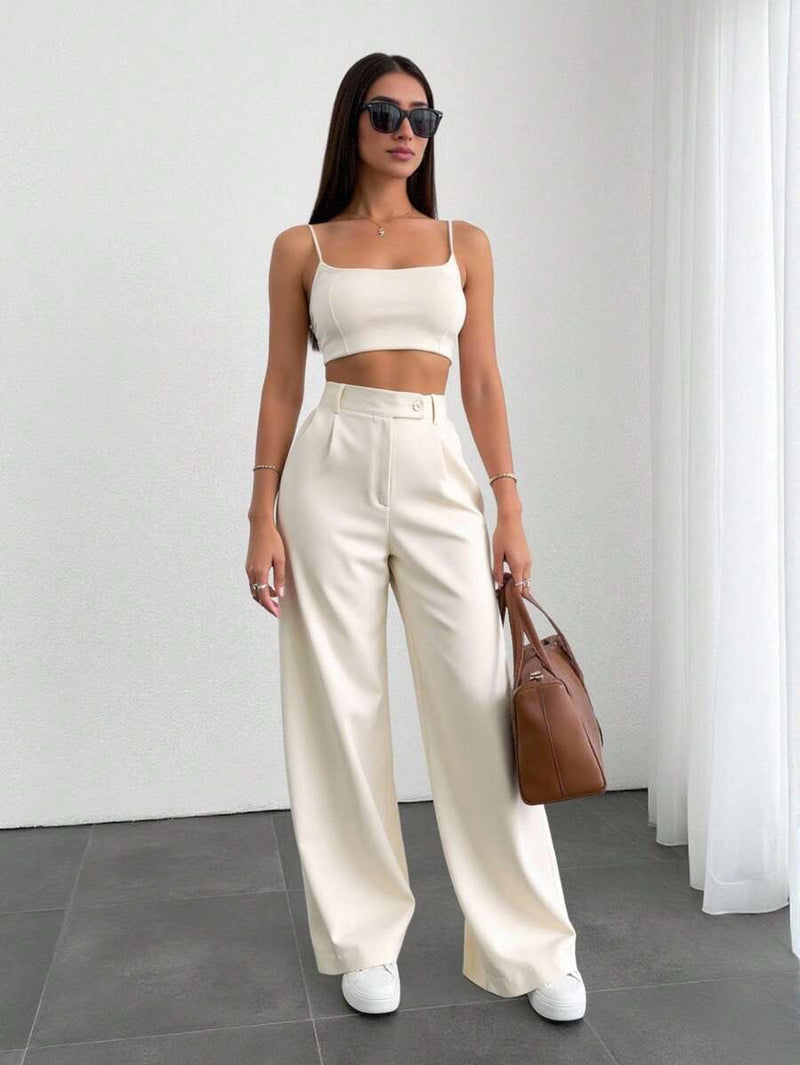 Calça Pantalona Feminina Alfaiataria Fecho Italiano Cruzado Bellizzi 