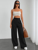 Calça Pantalona Feminina Alfaiataria Fecho Italiano Cruzado Bellizzi 