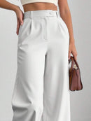 Calça Pantalona Feminina Alfaiataria Fecho Italiano Cruzado Bellizzi 