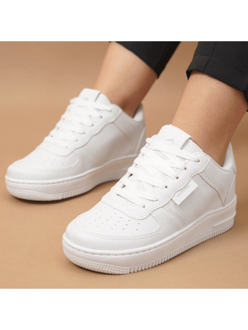 Tênis Air Casual Feminino Couro Macio Solado Confortável