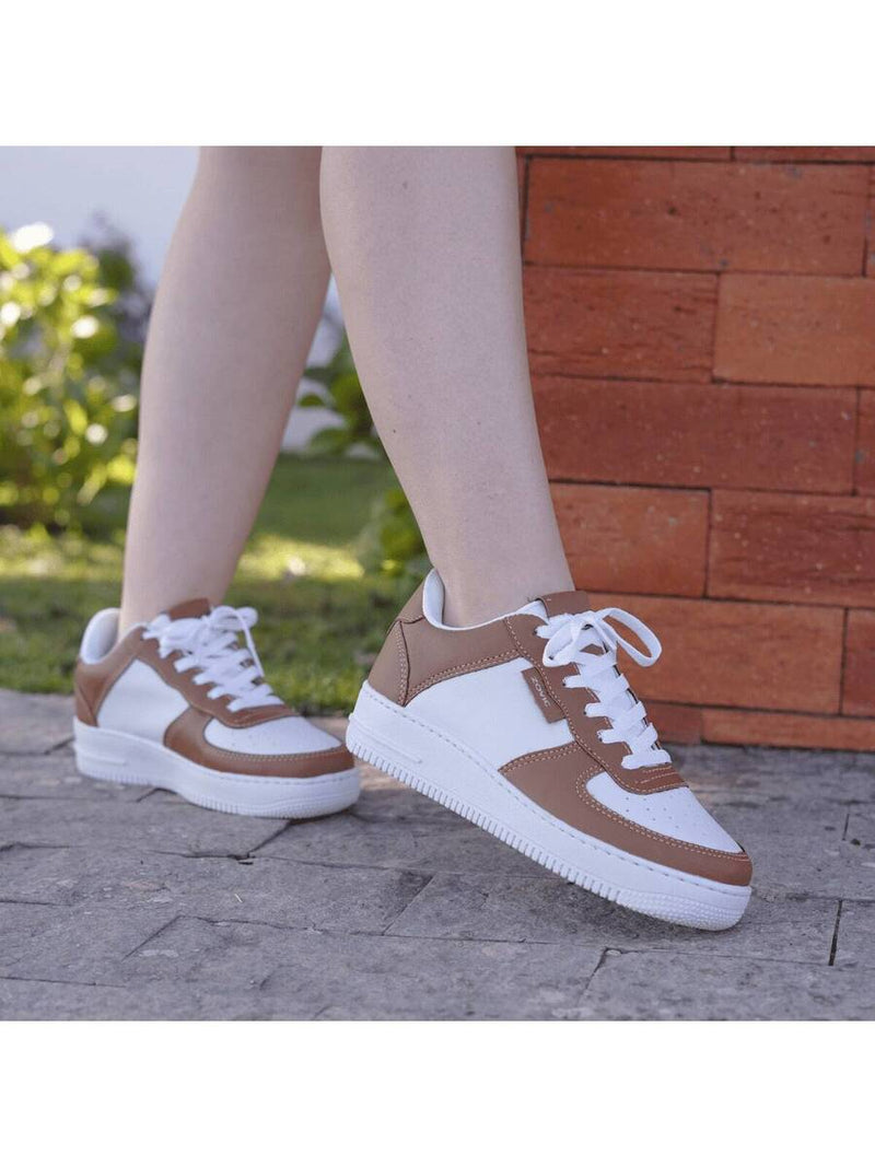 Tênis Air Casual Feminino Couro Macio Solado Confortável