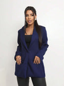 Blazer Feminino Alongado de Alfaiataria com Botão Social Bellizzi 