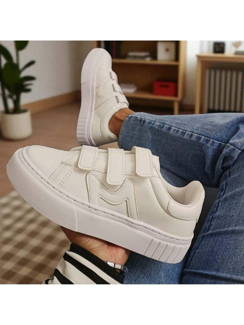 Tênis Feminino Plataforma Verniz Slip On Casual Confortável