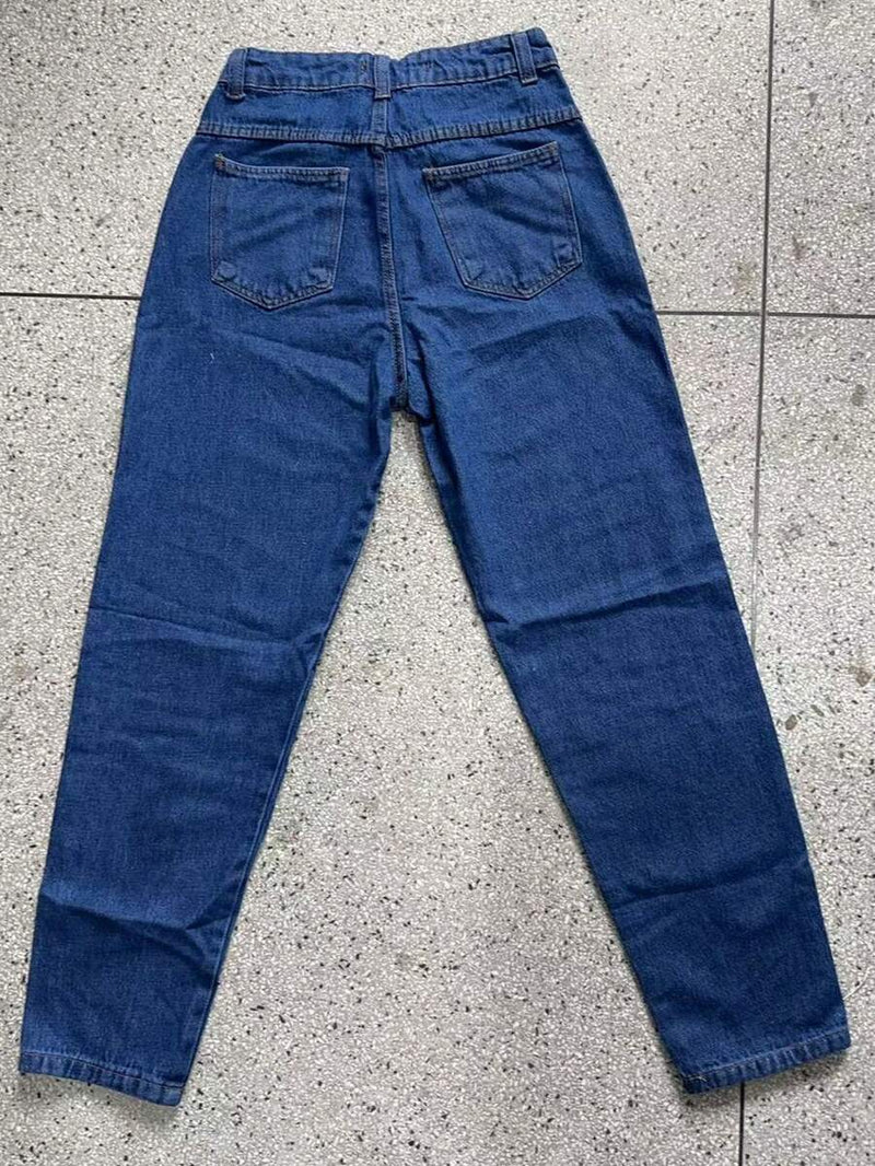 Calça Jeans Mom Feminina 100% Algodão Casual Saina Office Bellizzi 