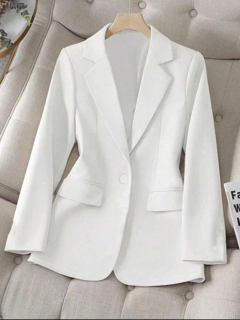 Blazer Feminino Alfaiataria com Forro Botão Elegante