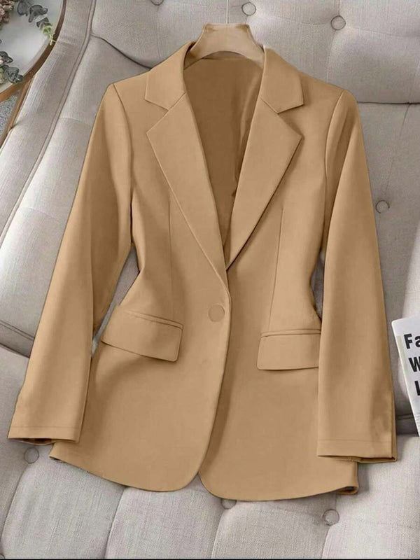 Blazer Feminino Alfaiataria com Forro Botão Elegante