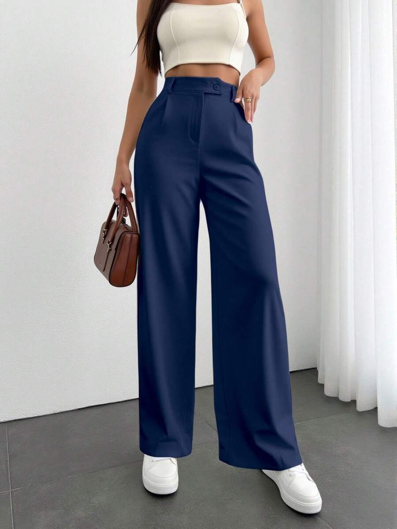 Calça Pantalona Feminina Alfaiataria Fecho Italiano Cruzado Bellizzi 