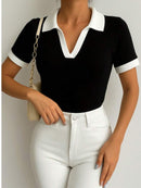 Camisa Polo Feminina de Algodão Ribana Premium Casual