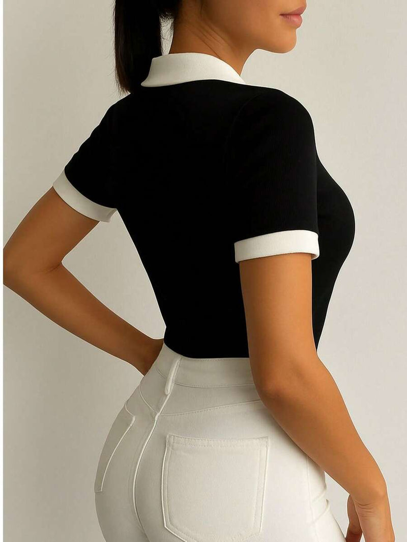 Camisa Polo Feminina de Algodão Ribana Premium Casual