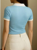 Camisa Polo Feminina de Algodão Ribana Premium Casual