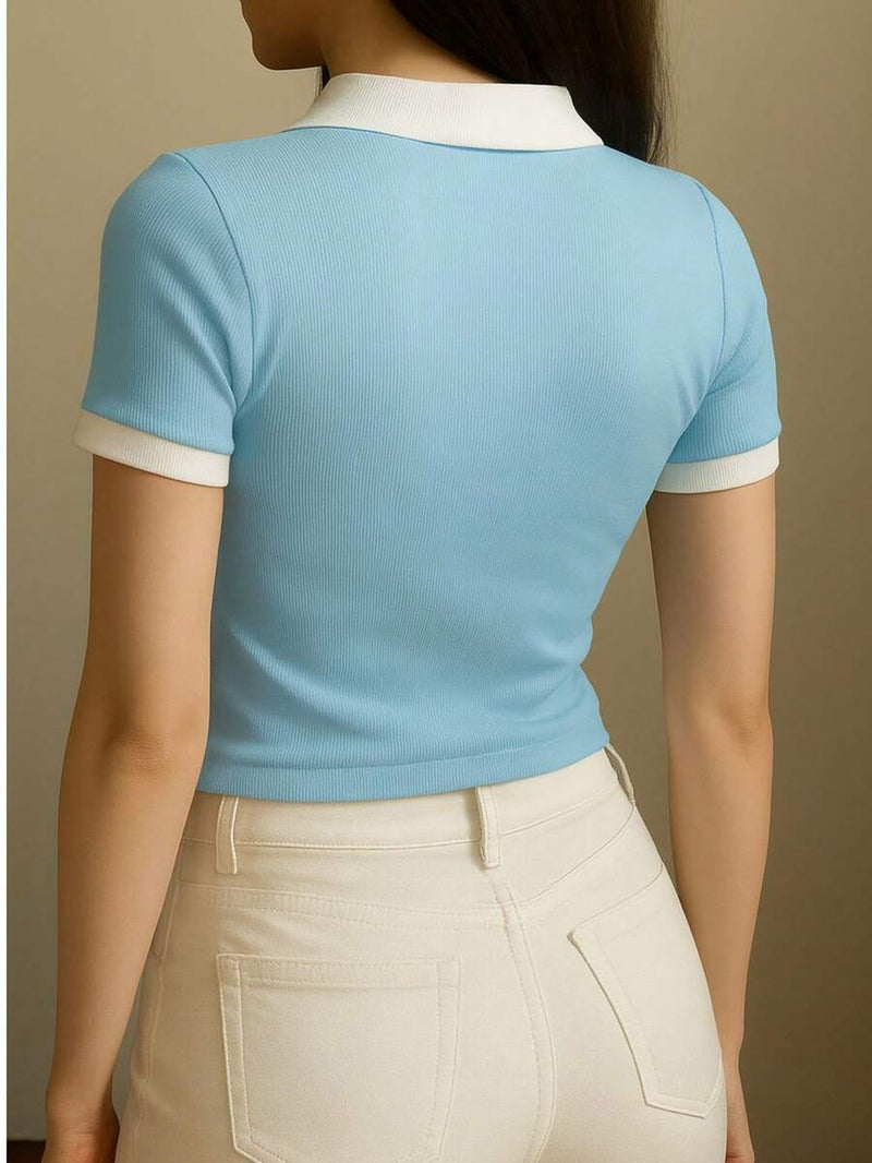 Camisa Polo Feminina de Algodão Ribana Premium Casual