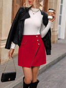 Pariaura Detalhe Do Botão Saia Embrulhada Bellizzi 