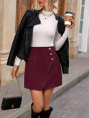 Pariaura Detalhe Do Botão Saia Embrulhada Bellizzi 